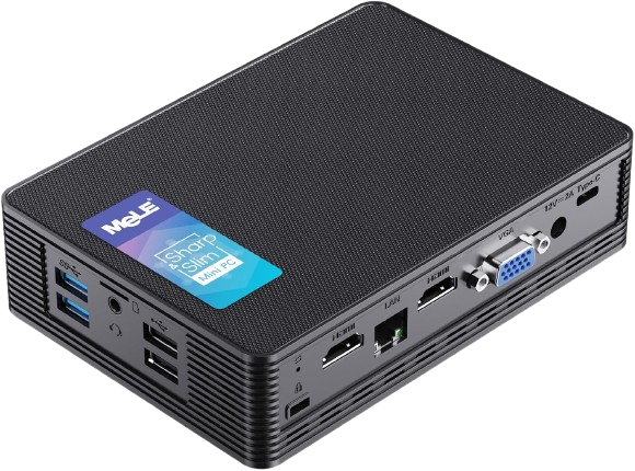 Fanless Mini PC Quieter 4C, N100